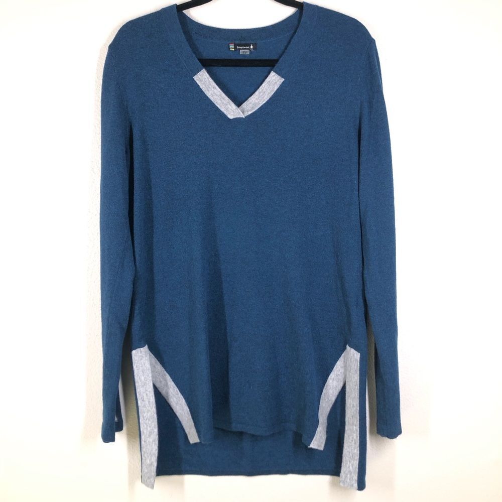Smartwool Shadow Pine Merino Wool Lightweight Tunic Sweater Marlin Teal Medium